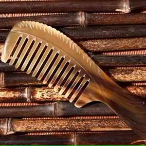 Peine de pelo de cuerno de búfalo Natural de alta calidad 100% ecológico hecho a mano producto de artesanía Natural 100% - Product Image 6