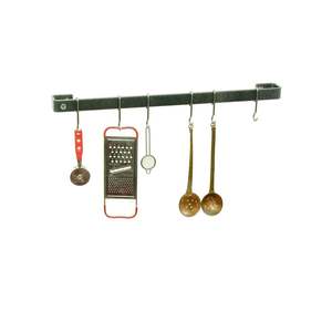 Support mural en métal pour casseroles, couvercles et ustensiles, avec crochets de suspension, organisateur de cuisine, fabriqué en Inde - Product Image 2