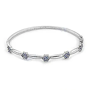 <b>Silver</b> Blue <b>Beaded</b> <b>Bracelet</b> for Women Fashionable Geometric Orthodox Religious Jewelry Trendy Anniversay Bangles - Product Image 2