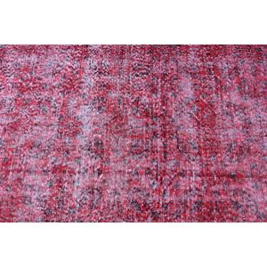 Tapis de 3,8 x 6,6 pieds, tapis turc vintage, tapis rouge uni - Product Image 5