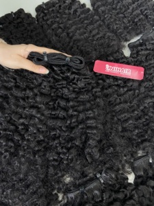 100% Extensions de cheveux humains bruts vietnamiens non transformés donneur unique Double dessiné cheveux bouclés birmans faisceaux bruts armure de cheveux - Product Image 4