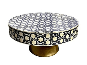 Tradebyd Table basse en incrustation d'os fabriquée à la main pour intérieurs modernes de luxe Console élégante pièce de décoration réglable pour chambre à coucher - Product Image 4