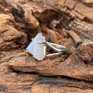 Trillion Moonstone Ring Handmade 925 Sterling Silver June Birthstone Unique Statement Fashion Jewelry Gift For Women <b>Men</b> - Product Image 2