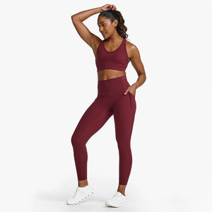 Quick Dry Maroon <b>women</b> professional Seamless Yoga Leggings for <b>Women</b> Custom Cotton High Waist Tummy Control <b>Women</b> Legging <b>Tights</b> - Product Image 5