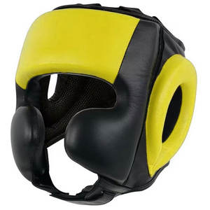 Protector de Cabeza de Cuero Duradero para MMA con Cobertura Facial Completa, Diseño Ligero para Entrenamiento Prolongado y Sparring, Ecológico - Product Image 1