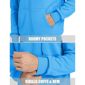 เสื้อฮู้ดแบบสวมศีรษะมีซิปสำหรับผู้ชาย, 450gsm ผ้าฝ้าย100% ลำลองปกครึ่งซิปกำหนดได้เองสำหรับฤดูใบไม้ร่วง - Product Image 3