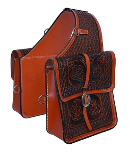 Bolsas de sillín de salto ecuestre de cuero genuino de alta calidad, ropa de equitación occidental mecanizada a mano para caballos - Product Image 2