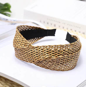 Ensemble de bandeaux en rotin tressé / Attache-cheveux en rotin - Prix de gros - Product Image 4