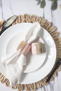Servilleteros de Cuerno de Búfalo, Porta Servilletas Redondos para Hoteles de Lujo, Restaurantes y Mesas de Boda, Alta Calidad - Product Image 5