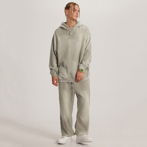 2025 nouvelle mode 100% coton hommes sport lavage à l'acide survêtement Hip Hop hiver lavage à l'acide survêtement pour hommes - Product Image 3