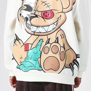 Impression graphique personnalisée de haute qualité 100% coton hiver sweat à capuche pour hommes votre propre marque logo étiquette coupe surdimensionnée rapide - Product Image 6