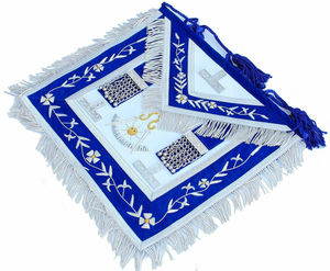 Tablier maçonnique personnalisé avec épingle de sûreté, léger, pour cérémonies, broderie professionnelle à la main, Pakistan - Product Image 1