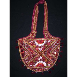 กระเป๋าผ้าฝ้ายปักลายดอกไม้หลากสีกระเป๋าใส่เอกสารโบฮีเมียนสำหรับผู้หญิงทำด้วยมือมีซิปขนาดใหญ่ - Product Image 5