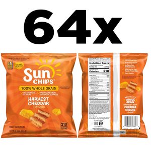 SunChips Chips de Cereales Integrales 100%, Sabor Cheddar, Bolsa de 1.5 oz, Paquete de 64 - Product Image 2