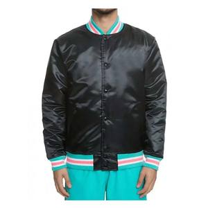 Por encargo OEM parche trabajo bordado logotipo en blanco al por mayor lettermen seda Varsity chaqueta bomber unisex - Product Image 5