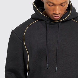 Sweat à capuche YKK 500 GSM polaire pull vierge OEM Service couleur unie sweat à capuche pour hommes à la mode coupe et couture sweat à capuche quantité minimale de commande bas - Product Image 3
