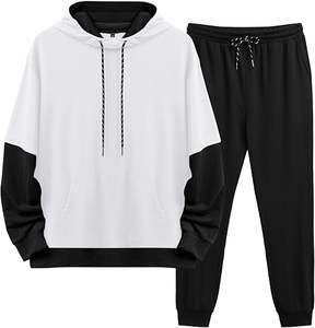 Ensemble de survêtement ATHLOTIC SPORTS unisexe, double couche, respirant, en spandex/polyester, polaire, avec sweat à capuche à manches longues et pantalon de jogging long - Product Image 1