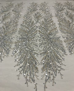 Nuevo bordado de Gauding cuentas de plata cuentas de burbujas + 3/5 por ciento pieza de cristal bordado industria pesada vestido de novia Cheongsam E - Product Image 5