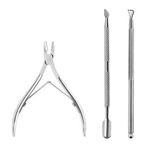Ensembles de tondeuse à manucure professionnelle outils de pince à cuticules ongles en acier inoxydable peau morte enlèvement des cuticules pince à ongles et ensemble de poussoir - Product Image 1