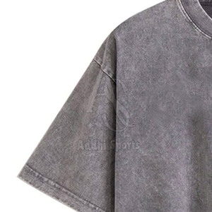 Service OEM, t-shirts personnalisés en coton délavé pour hommes, vente en gros, 100% coton, légers, respirants, séchage rapide - Product Image 5