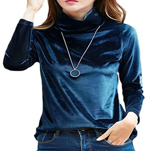 Velour magliette da <span class=keywords><strong>uomo</strong></span> Casual a maniche lunghe in <span class=keywords><strong>velluto</strong></span> traspirante abbigliamento tinta unita servizio OEM disponibile - Product Image 2