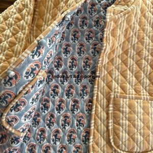Chaqueta Acolchada de Algodón Vintage Hecha a Mano para Niños, Chaqueta Acolchada de Algodón Vintage Jaipuri de Manga Larga para Niños - Product Image 6