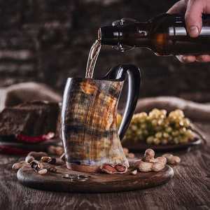 Tasses à bière et à vin en corne de buffle de qualité supérieure, tasses à boire en corne authentique, tasses à café personnalisées style Vikings, vente en gros - Product Image 1