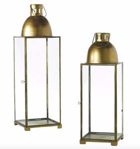 Farol de Metal Hecho a Mano con Arte Experto para Decoración de Interiores Étnicos y Decoración con Luz Cálida - Product Image 1