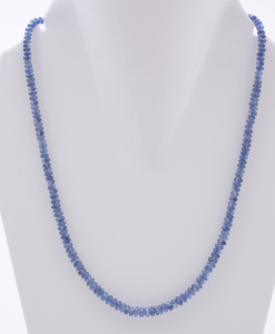 Vente en gros de collier de perles de kyanite bleue naturelle-fermoir en argent sterling véritable 925-bijoux en pierres précieuses en cristal de guérison faits à la main - Product Image 1