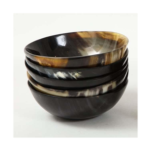 Cuencos de frutas para ensaladas, cuenco para servir cuerno, decoración interior para el hogar, acabado Natural y cuencos de decoración de colores, tamaño personalizado - Product Image 5