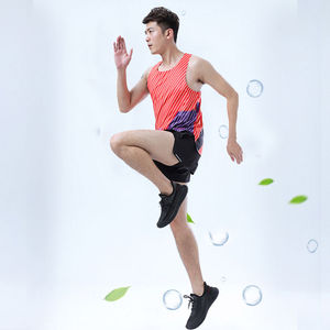 Débardeur de sport pour homme, personnalisé, imprimé sérigraphié, style vintage, en polyester/coton, col rond, anti-boulochage, séchage rapide, respirant - Product Image 2