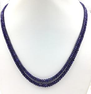 ลูกปัดพลอยแซฟไฟร์ธรรมชาติเป็นเหลี่ยมเพชรพลอยธรรมชาติสำหรับการทำเครื่องประดับสร้อยคออัญมณี - Product Image 1