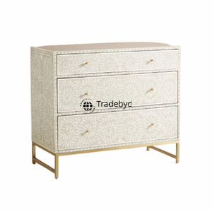 Table console en incrustation d'os faite à la main avec un design sculpté audacieux pour les entrées de chambres ou les appartements par Tradebyd - Product Image 4