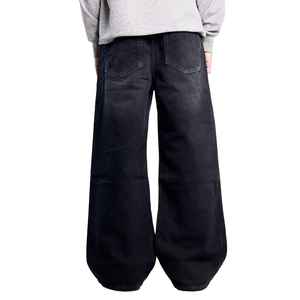 Pantalones Vaqueros de Mezclilla, Corte Recto, Pierna Ancha, Deslavados, Holgados, Pantalones Anchos al por Mayor, Pantalones Vaqueros Unisex de Mezclilla Extra Grandes - Product Image 2