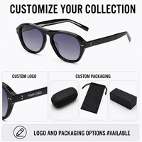 Lunettes de soleil polarisées carrées noires Mellume faites à la main pour femmes, style rétro en acétate, pour la conduite, pour hommes