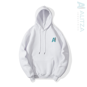 Elegante Sudadera negra con capucha y diseño de logotipo de marca minimalista con descuento en nuestra oferta de liquidación de invierno. Agarra la tuya antes de que se acabe. - Product Image 5