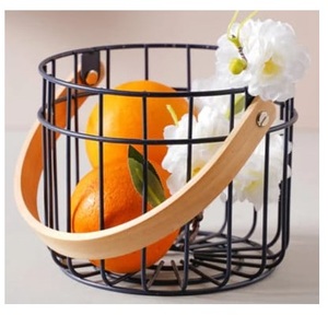 Kitchenware Fruit <b>Storage</b> <b>Basket</b> Elegant Design Handmade 2 Tier <b>Basket</b> for Fruit <b>Storage</b> <b>Black</b> Powder Coated <b>Basket</b> - Product Image 6