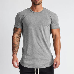 High Quality 100% Cotton Gym Fitness <b>T</b>-<b>Shirt</b> Breathable Knitted Custom O-Neck <b>Short</b> Sleeve Plain Design Regular Fit Low MOQ for - Product Image 2