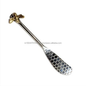 Elegant Brass and Stainless Steel Bee Handle Food <b>Safe</b> Sleek and Modern <b>Knife</b> Fine Dining Essential - Product Image 1
