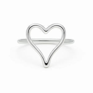 Fashion Design Heart Ring 925 Sterling Silver Women Handmade Chunky Dainty Minimalist <b>Wedding</b> Heart Jewelry Valentine's Day Gift - Product Image 2