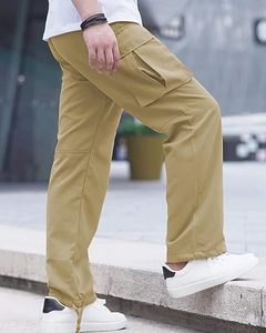 Pantalones Cargo de hombre personalizados de primera calidad, tela de lona ligera, cintura media, diseño multicolor más vendido - Product Image 3