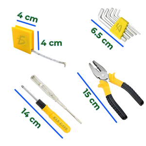 Kit di Riparazione Domestica di Alta Qualità a 7 Pezzi, Utensili Manuali in Plastica con Chiavi e Bussole, Personalizzazione OEM - Product Image 4