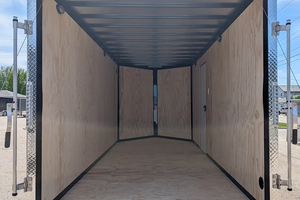 2026 7x16 Steel Enclosed Cargo <b>Trailer</b> 7000 GVWR Tandem Axle Utility <b>Trailer</b> V-Nose Ramp Door Equipment Cargo for sale - Product Image 5