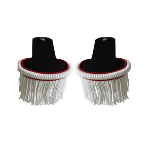 Épaulettes en fil de fer avec épaulettes à franges dorées Uniformes de fanfare décorés de paillettes en métal - Product Image 5