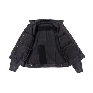 Fabricantes de ropa Desgastado Destroy Hole Oversize Chaqueta de mezclilla personalizada Chaquetas de hombre - Product Image 3