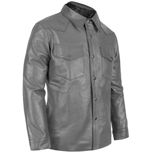 Custom Made for Wear Men's Leather <b>Jacket</b> <b>Grey</b> Casual Fit <b>Waterproof</b> Windproof Winter Stand Collar High Quality Hot Selling - Product Image 3