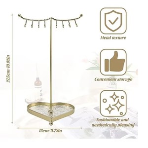 Soporte de joyería modesto para pendientes, collares, anillos, organizador sencillo y elegante para decoración de tocador y vestidor - Product Image 2