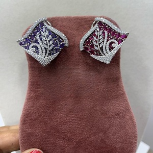 Elegante aspecto elegante lindo Tops pendientes nuevo estilo pendientes ropa de fiesta accesorios de moda ropa de fiesta con piedra de circón para mujer - Product Image 2