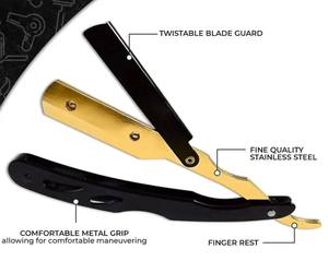 Custom Men's Straight Throat <b>Razor</b> Replaceable Stainless Steel <b>Blade</b> Manual Safety Feature <b>Single</b> Excel Wood Handle Bikini Nrza - Product Image 3