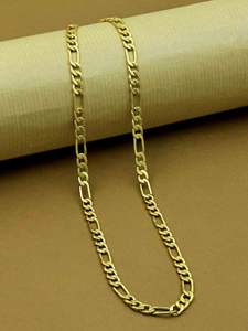 Venta al por mayor 14K 18K 24K Micro cadena Figaro chapada en oro, cadena de moda, diseño de cadena moderno, cadena de estilo Figaro, cadena de oro de latón. - Product Image 2